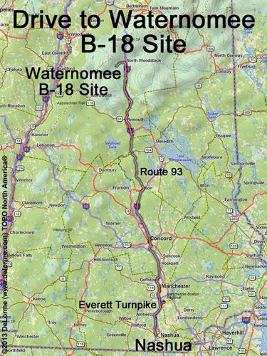 Waternomee B-18 Site drive route