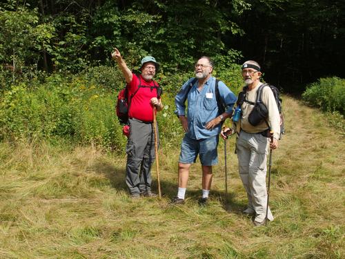 John, Lance and Dick on the way to the B-18 Bomber Crash Site on Mount Waternomee in western New Hampshire