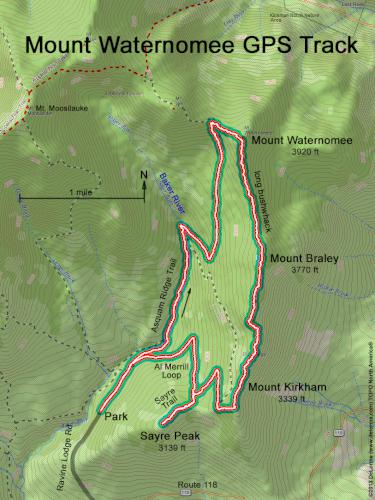 Mount Waternomee gps track