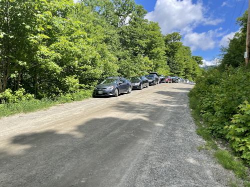 parking in June at Mount Waternomee in western New Hampshire