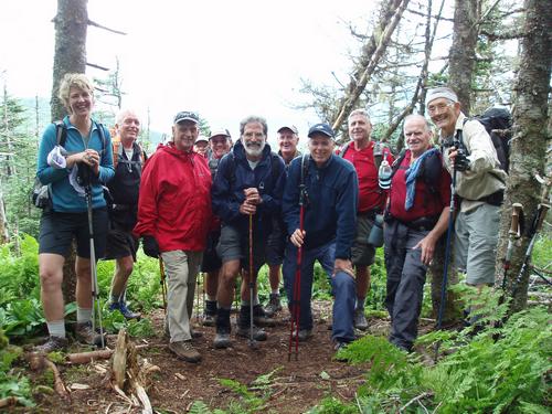 hikers on Mount Waumbek in New Hampshire