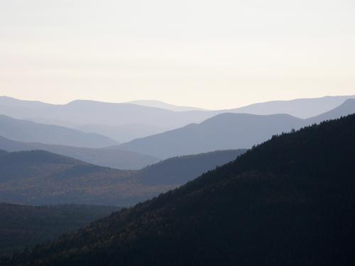 receding mountain ridge lines as seen from Mount Webster in New Hampshire