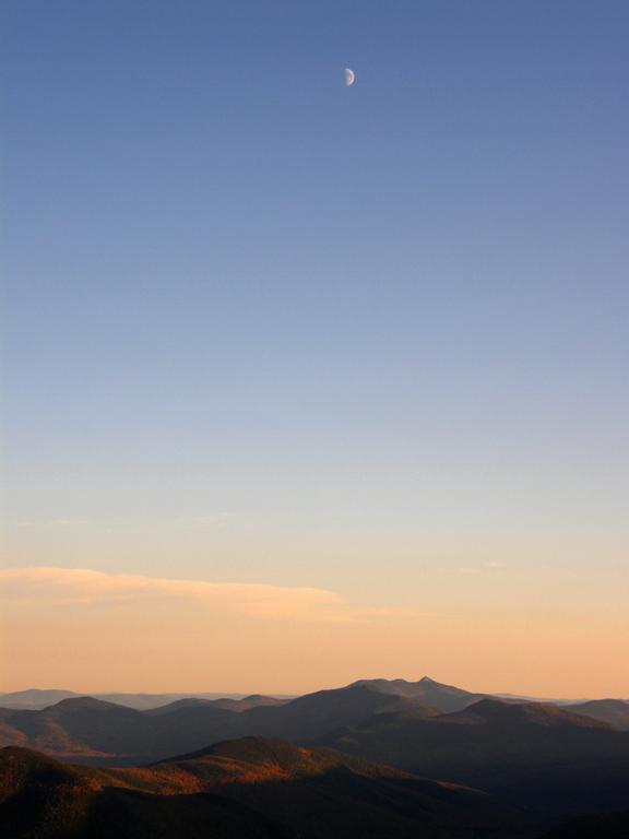 twilight view of Mount Chocorua as seen from Mount Webster in New Hampshire