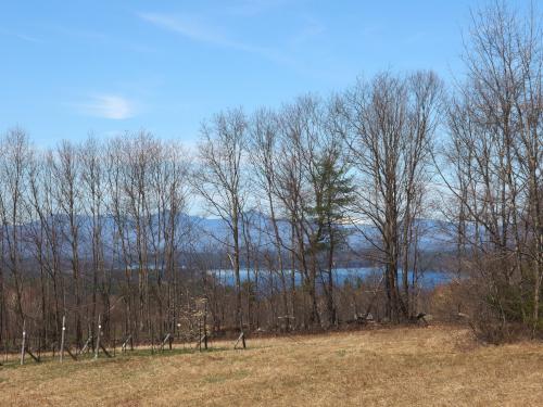 vista view in April at Weeks Woods near Gilford in southern New Hampshire