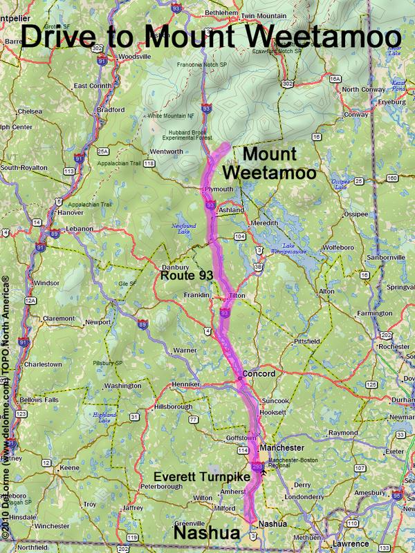 Mount Weetamoo drive route