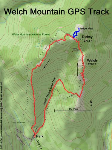 Welch Mountain gps track
