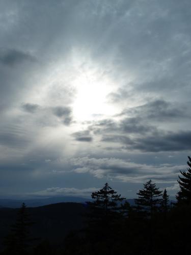 incoming bad weather on Welch Mountain in New Hampshire