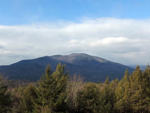 view of Mount Ascutney in December from atop Wellmans Hill in southwestern New Hampshire