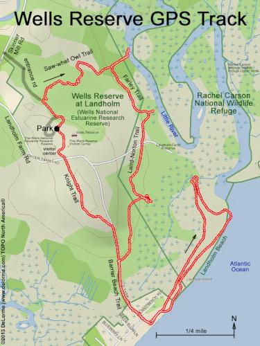 Wells Reserve at Laudholm gps track