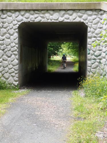 tunnel on the Northern Rail Trail east of Lebanon in New Hampshire