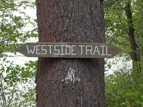 sign at Westside Trail in Pepperell in Massachusetts