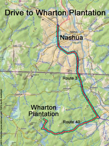 Wharton Plantation drive route