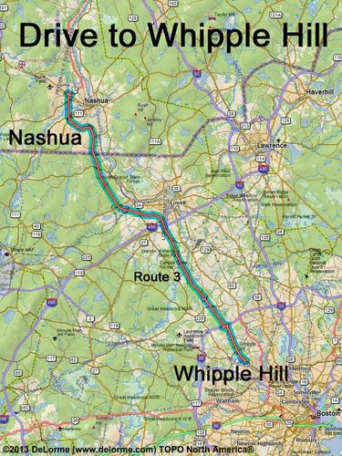 Whipple Hill drive route