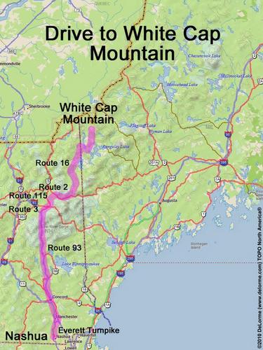 White Cap Mountain drive route