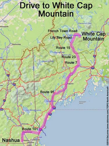 White Cap Mountain drive route
