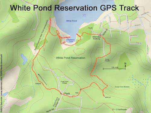White Pond Reservation gps track