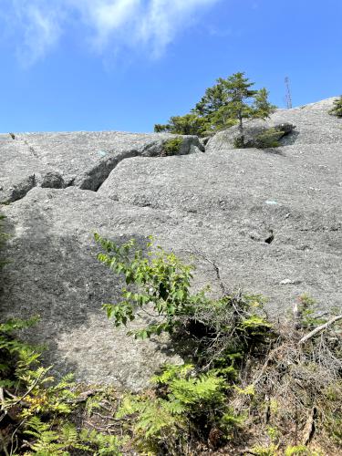 rock climb in August near the summit of White Rock Mountain in northern Vermont