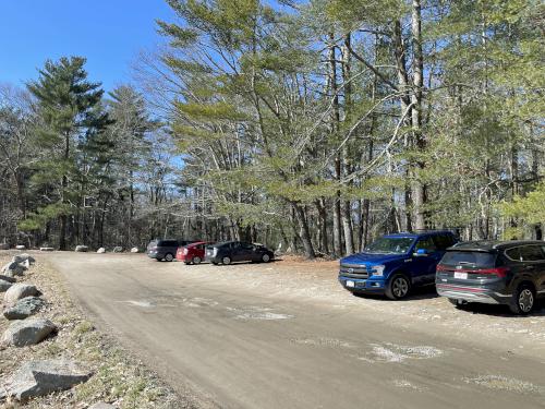 parking in March at Whitney and Thayer Woods in eastern Massachusetts