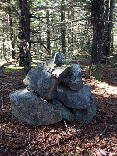 cairn on the top of Bald Mountain in New Hampshire