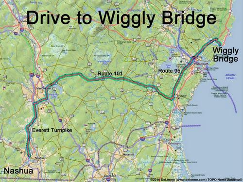 Wiggly Bridge drive route