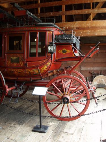 stagecoach in the Glen House Museum in New Hampshire