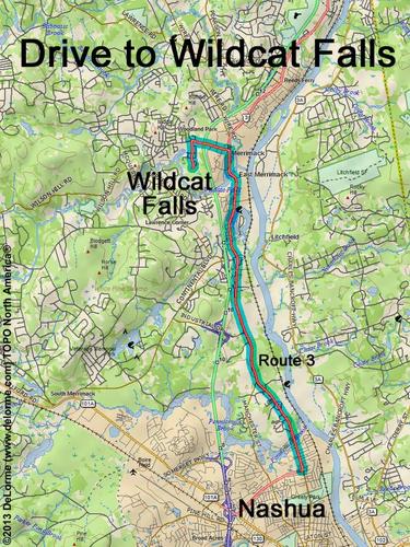 Wildcat Falls drive route
