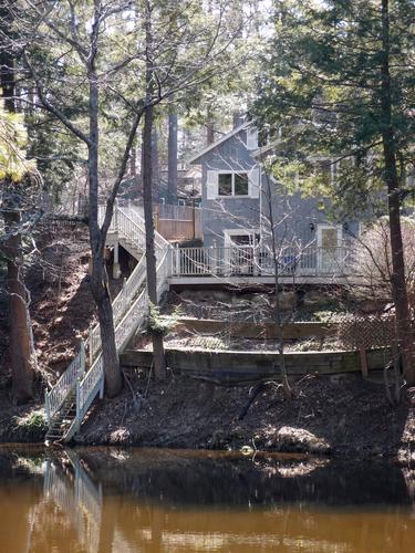 riverside home near Wildcat Falls in southern New Hampshire
