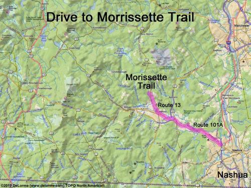Morrissette Trail drive route