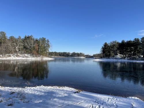 pond view in December at Willand Pond Trail in southeast New Hampshire