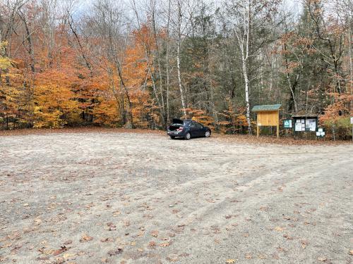 parking in October at Willard Mountain in New Hampshire