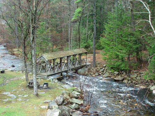 footbridge in Willard Brook State Forest in Massachusetts