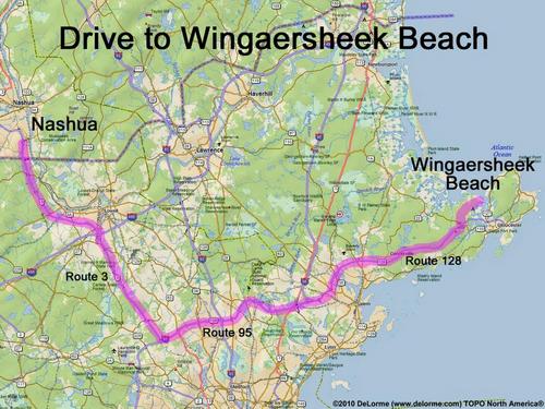 Wingaersheek Beach drive route