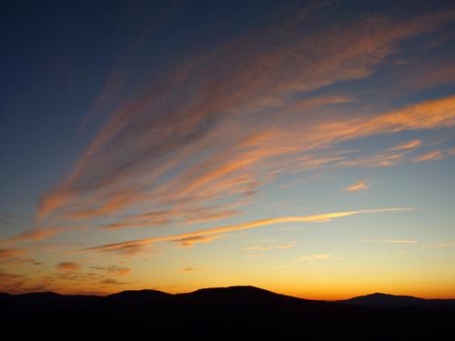 sunset as seen from atop Winn Mountain in New Hampshire