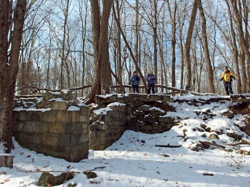 foundations of Birchbrow Estate at Winnekenni Park in northeastern Massachusetts