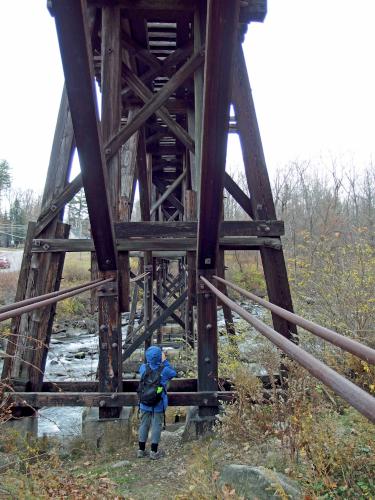 bridge structure at the Winnipesaukee River Trail near Tilton, New Hampshire