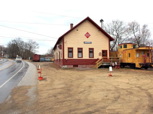 Merrimack Valley Railroad Function Hall at the Winnipesaukee River Trail near Tilton, New Hampshire