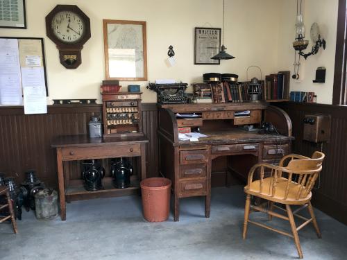 replicated office for Sheepscot Station at Wiscasset Railroad in Maine