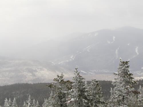 snowy view from Mount Wolf in New Hampshire