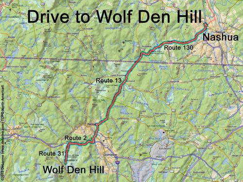 Wolf Den drive route