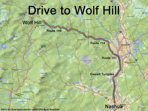 Wolf Hill drive route