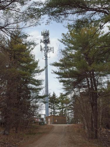 communication tower on the summit of Wolf Hill near Deering in southern New Hampshire