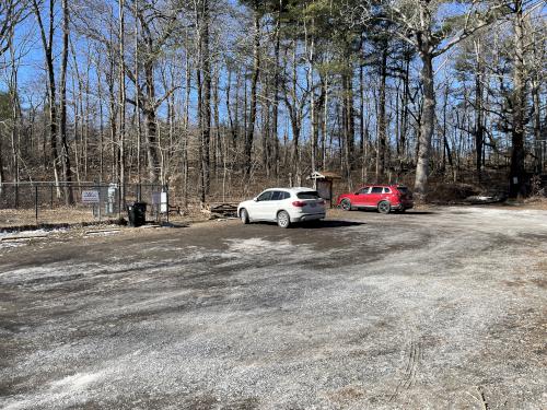 parking in February at Wood Hill in northeast MA