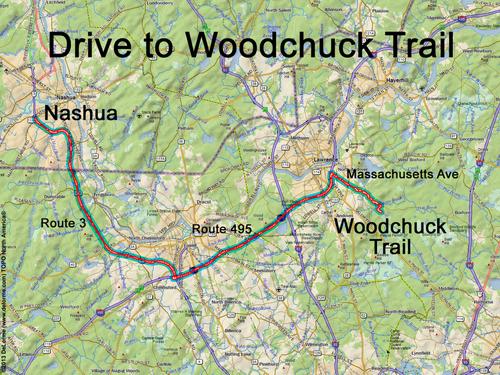 Woodchuck Trail drive route