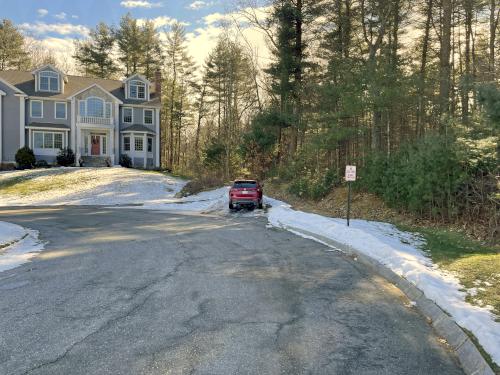 parking in February at Woodchuck Trail in northeast MA