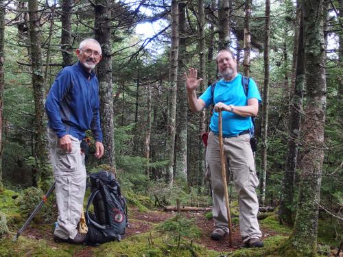 Dick and John on the summit of Worth Mountain in the Green Mountains of northern Vermont