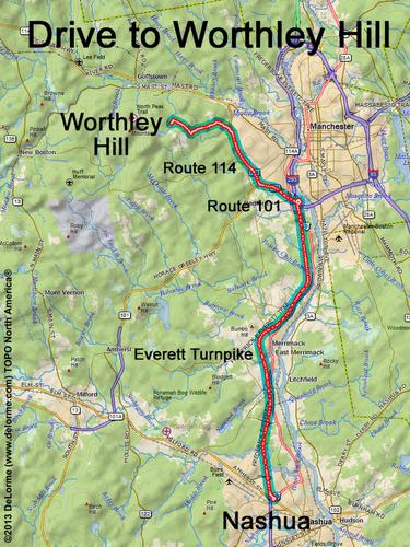 Worthley Hill drive route