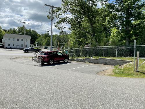 parking in June at WOW Rail Trail in central New Hampshire