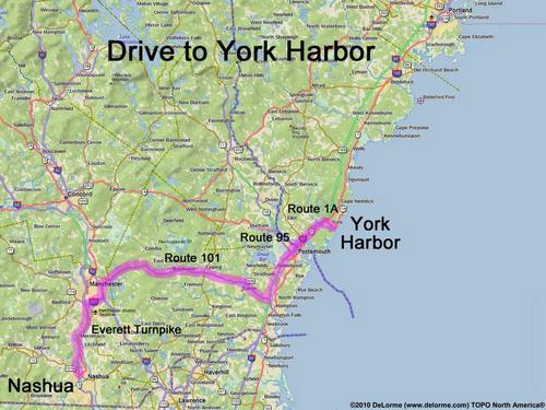 York Harbor drive route