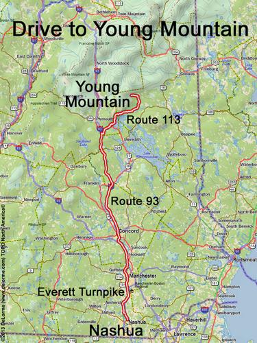 Young Mountain drive route