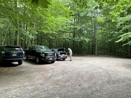 parking in June at Young Mountain in New Hampshire